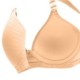 thumbnail image 4 of ManxiVoo Side Folded Full Coverage Wireless Bra for Women Soft Lightweight Support Minimizer with Wide Band XL Size Light Yellow, 4 of 7