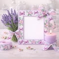thumbnail image 6 of Butterfly Floral Satin Ribbon 2 48 Inches Wide Pink Purple Print Ribbon For Gift Wrapping Wedding Bouquet And Spring Craft Decor, 6 of 6