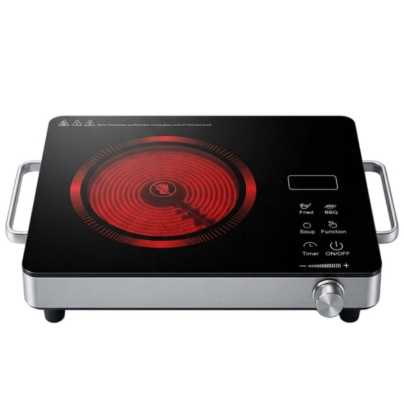 REDUSK Countertop Infrared Single Burner,2200W Single Burner Electric Cooktop, Hot Plate for Cooking, Electric Stove with Sensor Touch Control.