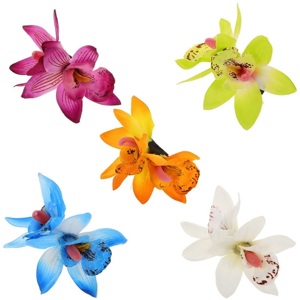 5 pinzas para el pelo con flores y dibujos animados, accesorios para el pelo para mujer