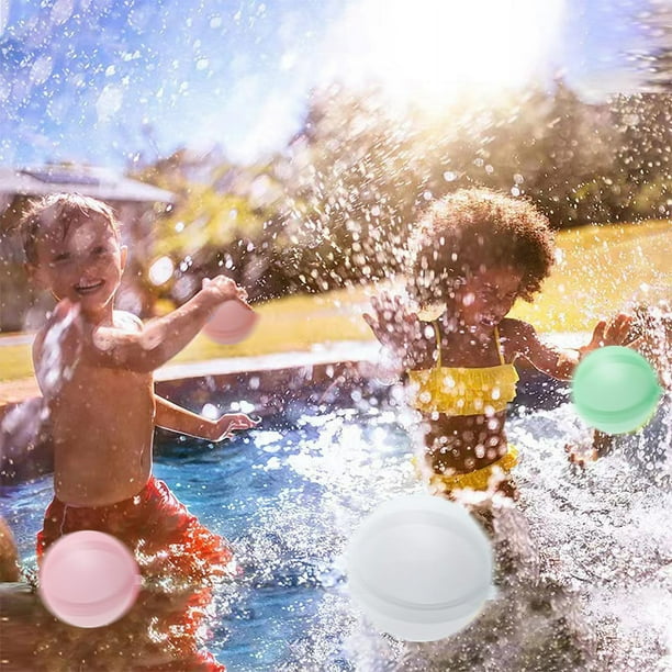 Pack De 12 Globos De Agua Reutilizables De Silicona – Llenado Rápido Por Presión, Sin Fugas, Para Piscina Y Playa