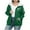 #04 Green 【Love the fit? Pick your favorite shades.】, variant on Women's Solid Color Velvet Hooded Sweater Long Sleeve Drop Shoulder Oversized Tops Pullovers Hoodies Zipper Front Thickened Warm Cozy Casual Daily Wear Loungewear Streetwear Travel Perfect Fashion