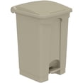 thumbnail image 1 of Safco Products Plastic Step-On Touchless 12 Gallon Trash Can in Tan, 1 of 5