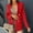 Red, variant on Blazers For Women Sevevn Women's Fashion Solid Color Slim Long Sleeve Double Breasted Suit Jacket