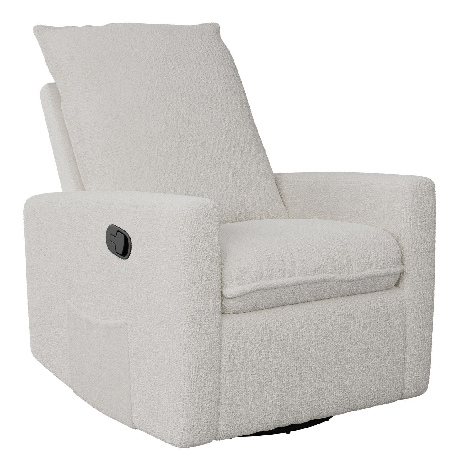 CorLiving Caillie Soft Boucle Fabric Manual Indoor Glider Recliner Chair