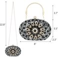 thumbnail image 3 of Rhinestone Clutch Purses for Women Evening Wedding Formal - Round Pearl Clasp Handbag - Crystal Diamond Bag, 3 of 7
