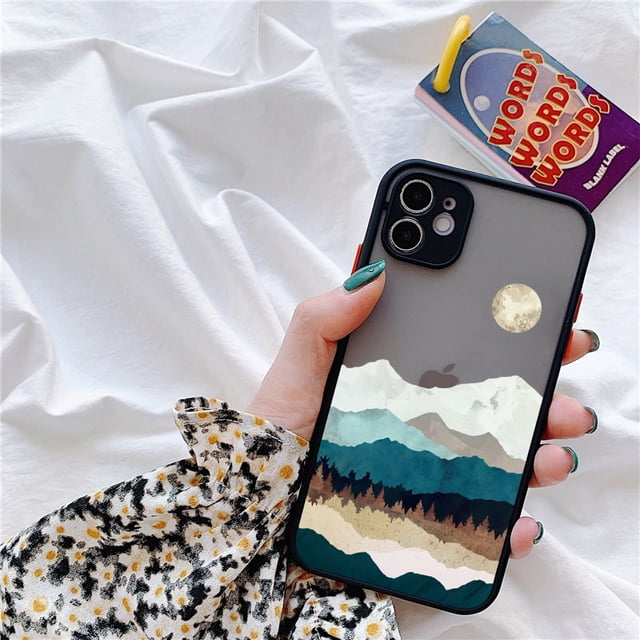 Funda de teléfono pintada a mano para iphone 12 13 14 11 pro Max X XS MAX XR 7 8 plus SE2 fundas de paisaje funda trasera suave a prueba de golpes Tan Jianjun unisex