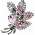 thumbnail image 1 of Big Large Brooch Pin Austrian Crystal Leaf Shape Bouquet Rhinestone Scarf Decoration Wreath Cloth Brooches Pins For Women Girls, 1 of 4