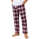 thumbnail image 5 of Pantalones de dormir para hombres INSPIRE CHIC con cintura elástica y cordón, pantalones de pijama informales de cuadros 34 rojos, 5 of 6