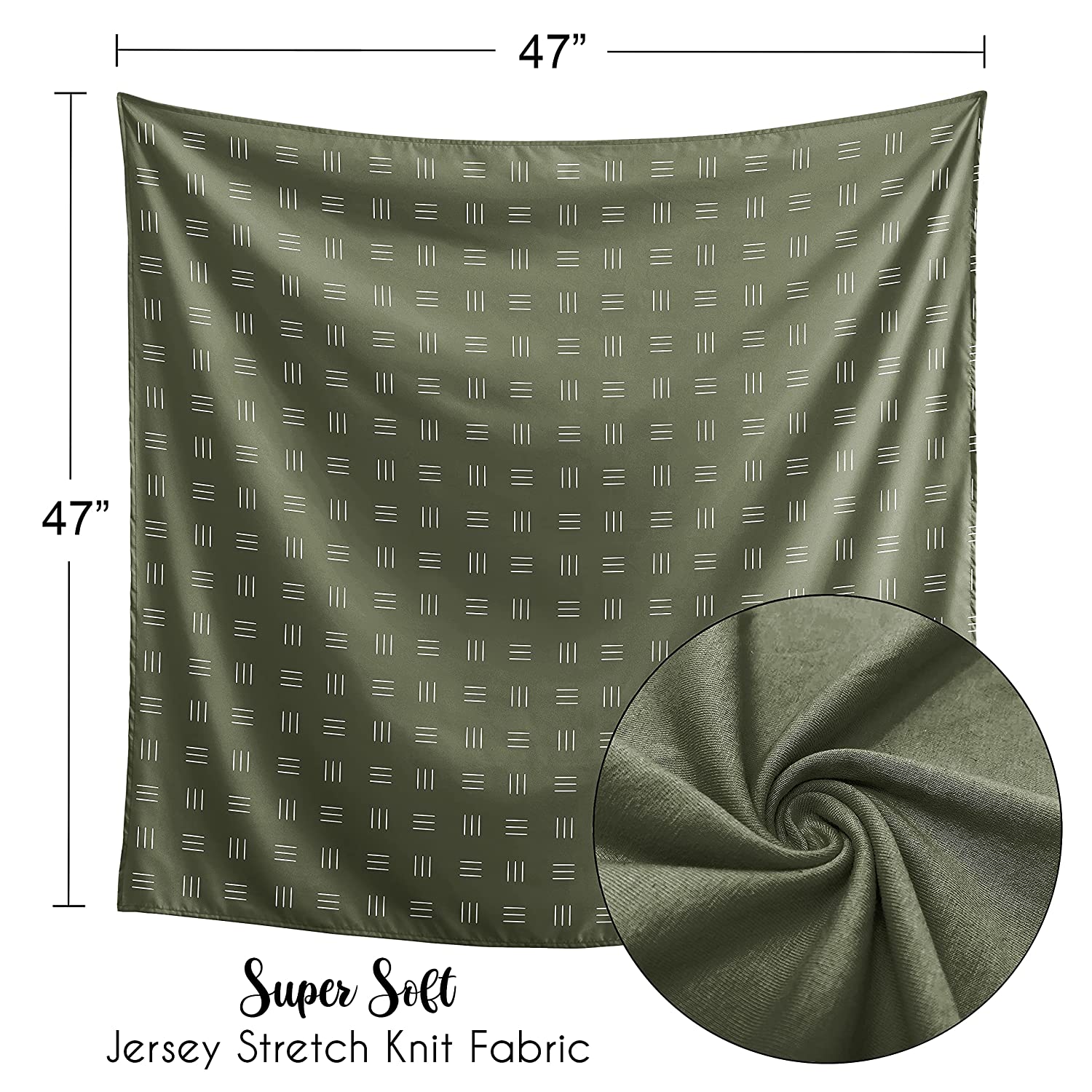Sweet Jojo Designs Jungle Green and White Swaddle Blanket