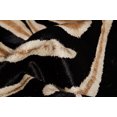 thumbnail image 2 of Natural African Zebra Print Black on Tan Handmade Brazilian Cowhide Rug Shed-Free Fade Resistant Cowhide Area Rug, 6 ft x 7 ft, 2 of 2