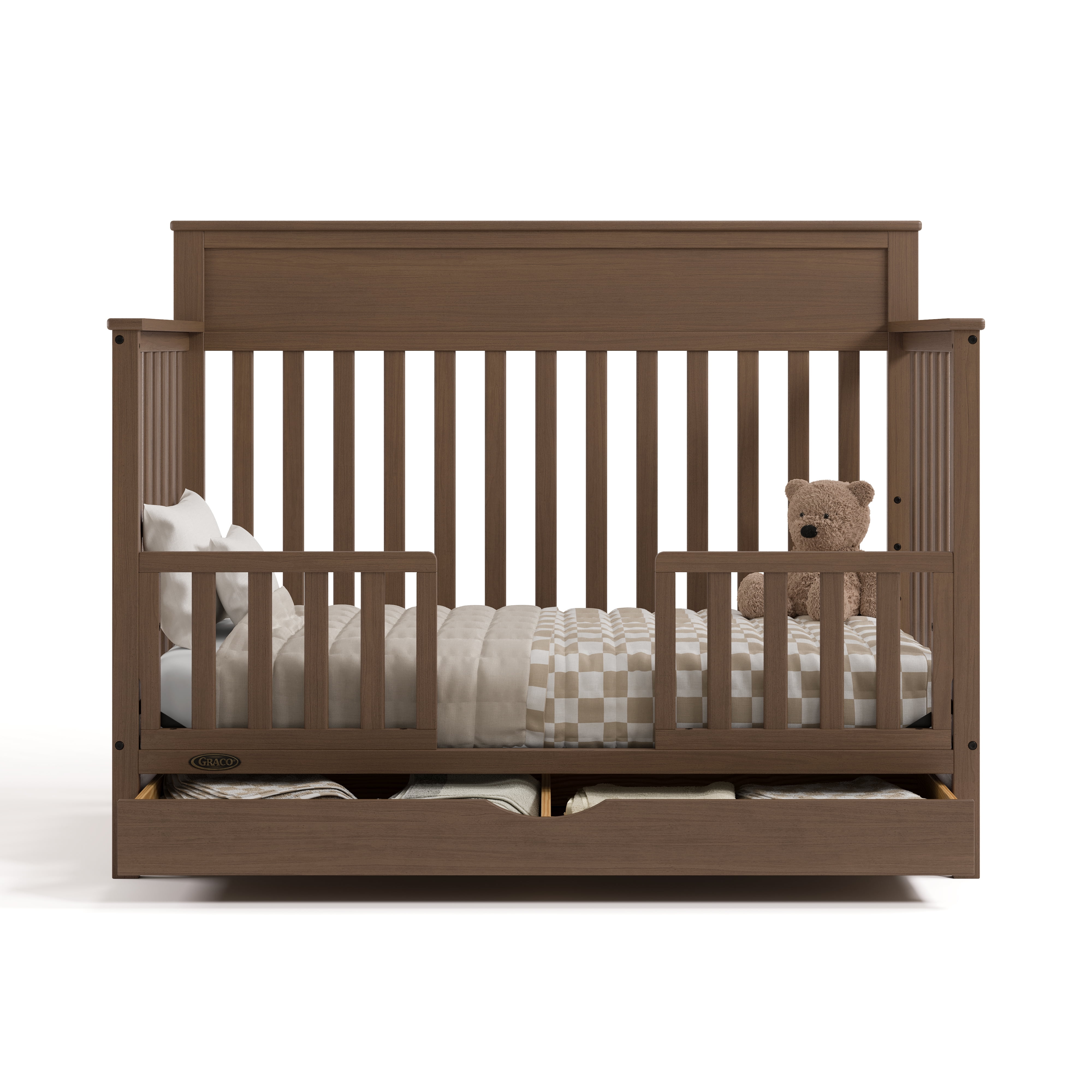 Graco Shiloh Convertible Baby Crib with Drawer, Hazelnut