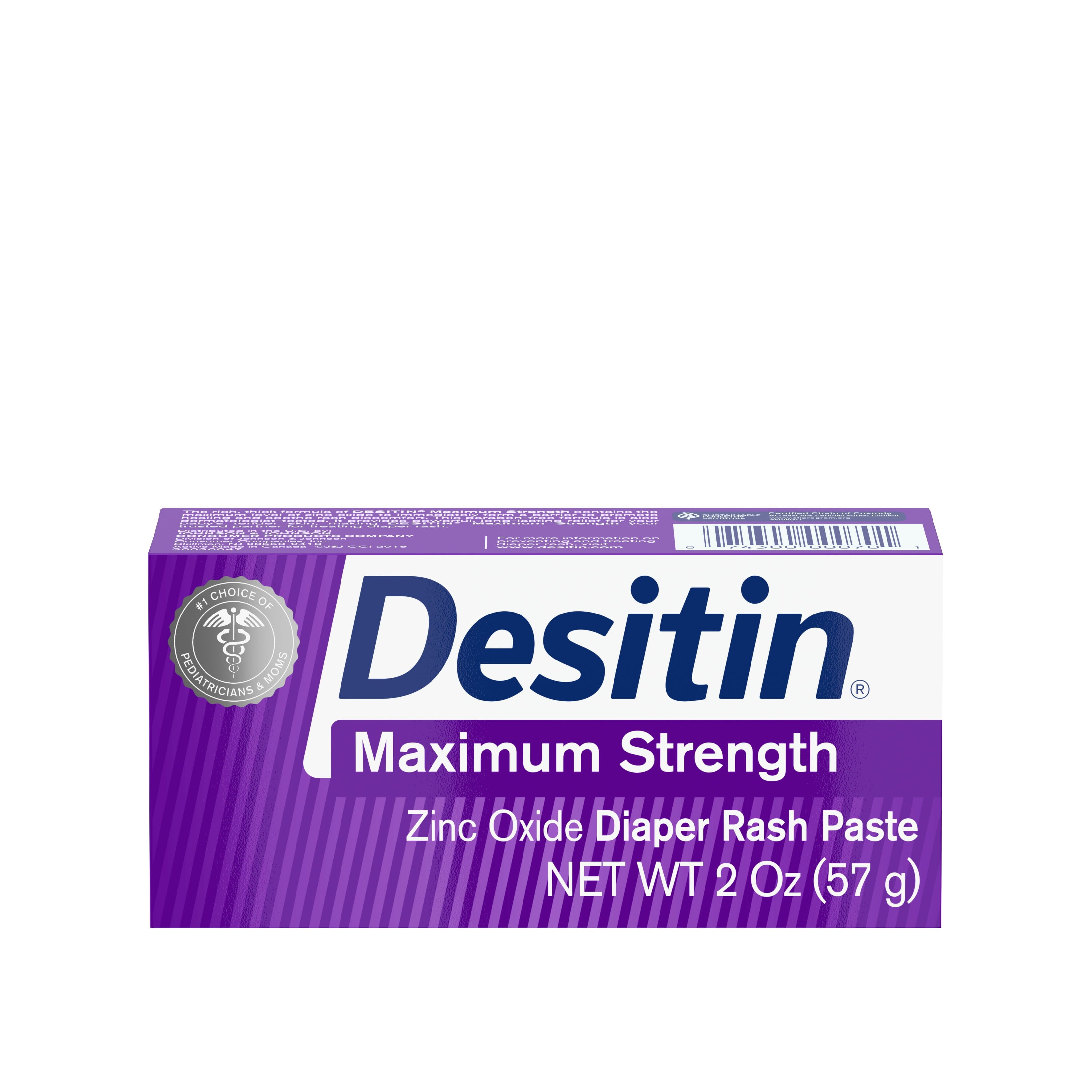 Desitin Maximum Strength Baby Diaper Rash Cream, Travel Size, 2 oz