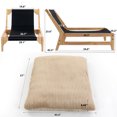 thumbnail image 3 of Leumius Accent Armless Chair Lazy Sofa Chair with Solid Wood Frame & Backrest,Corduroy Casual Single Sofa Chair for Living Room,Bedroom,khaki, 3 of 3
