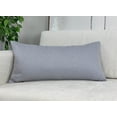 thumbnail image 4 of Aiking 2 Pieces of 14" x 26" Brushed 100% Polyester Decorative Lumbar Pillow Covers, Zipper Closure, Silver, 4 of 5