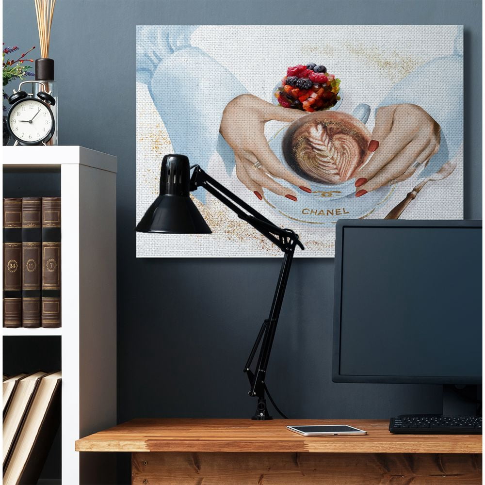 Stupell Industries Glam Coffee Shop Women's Fashion Brand Latte Art Canvas Wall Art Design by Ziwei Li