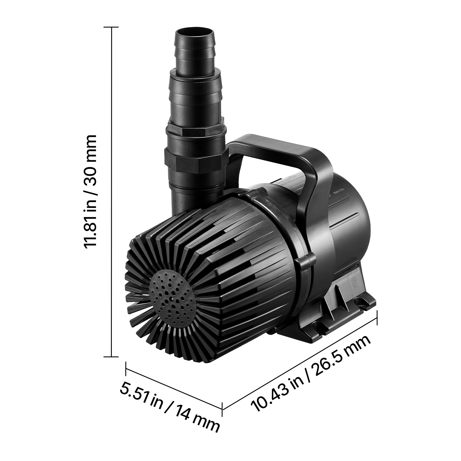 VEVOR Submersible Water Pump, 280W 4500GPH, Aquarium Return Pump with 16.4 ft Lift Height & 180° Adjustable Flow Direction, Suitable for Pond, Aquarium, Fountain, Waterfall, and Fish Tank