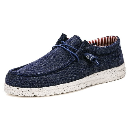 

Men‘s Blue Linen Casual Loafers