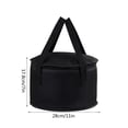 thumbnail image 3 of Aqestyerly Round Pie Carrier 11X7 Inch Insulated Casserole Carrier with Lid and Handle,Reusable Cooler thermal Bag for Cold Food,Picnic Storage Container,Stackable Design,Black Color, 3 of 7