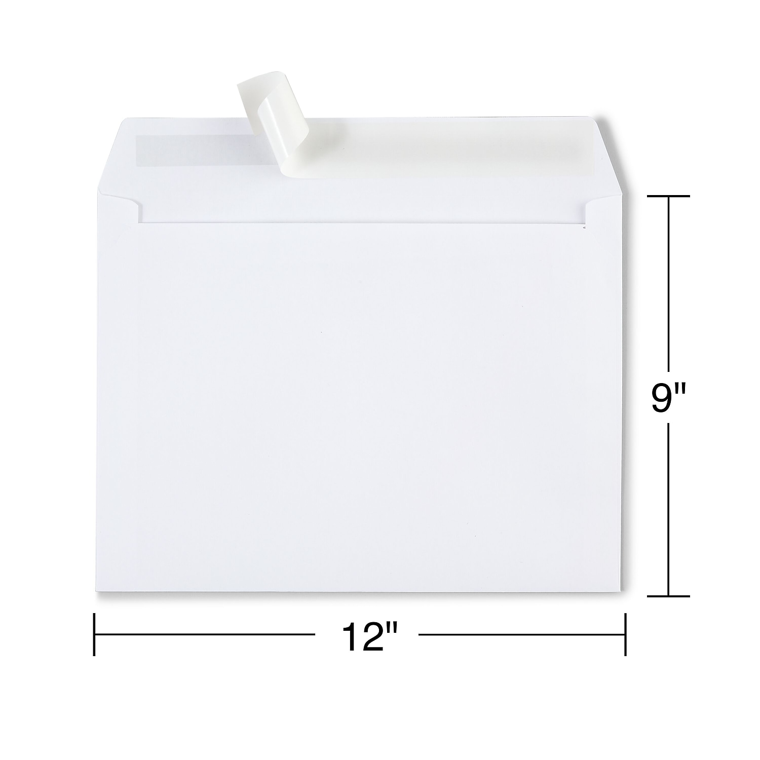 Staples Wove Side-Opening EasyClose Booklet Envelopes 9" x 12" White 100/BX 570227