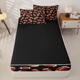 thumbnail image 4 of Homewish Ball Games Zipper Full Size Comforter Sets with Fitted Sheet and 2 Pillowcases For Kids,American Rugby Football Gaming Zipper Bedding Set,Black Reversible,4-Piece, 4 of 7