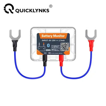 QUICKLYNKS BM6 12V Battery Monitor, Wireless Bluetooth 4.0 Car Battery Health Check APP Monitoring Battery Tester