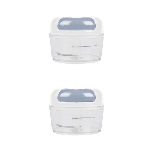 Bearachild Trituradora de ajo Manual, Mini picadora de frutas y verduras, picadora de alimentos, molinillo de pimienta, trituradora, utensilios de cocina, Blanco 2piezas Bearachild CBP138992