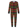 thumbnail image 5 of KeShDi Christmas Pajamas Men's Christmas Fashion Christmas Plaid Print Tops And Pants Pajama Suit Homewear Wine 2X, 5 of 5
