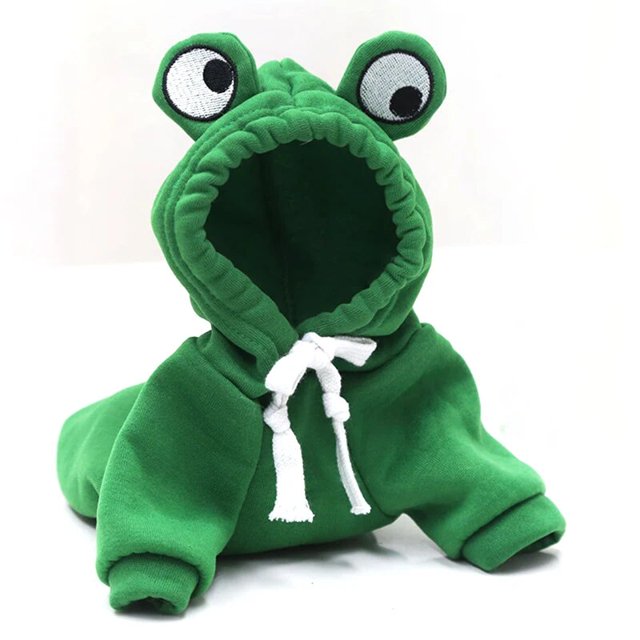 Sudadera con capucha de frutas para perro, ropa básica para mascotas, abrigo de suéter, disfraz de cachorro de Bulldog Francés para perros pequeños, sudaderas con capucha cálidas para mascotas, chaque