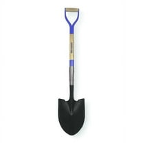 Westward Round Point Shovel,30 In. Handle,14 ga. 1WG33