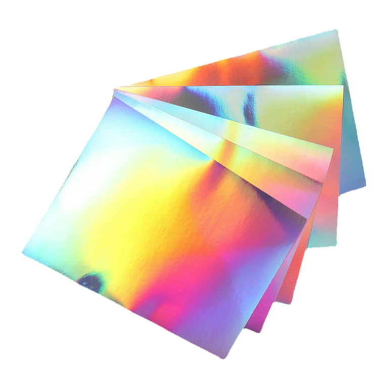 Walbest 20 Sheets Rainbow Color Holographic Sticker Paper A4 Size ( 8.27 x  11.7) Printable Self-adhesive Sticker Premium Paper Sticker Dry Quickly  for Inkjet/Laser Printer 