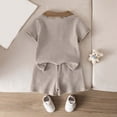 thumbnail image 6 of Toddler Boy Outfit Set Cute Striped Short Sleeve Polo Top and Soft Shorts Baby Boy Summer Clothes 6 12 18 Months 2T 3T 4T, 6 of 6