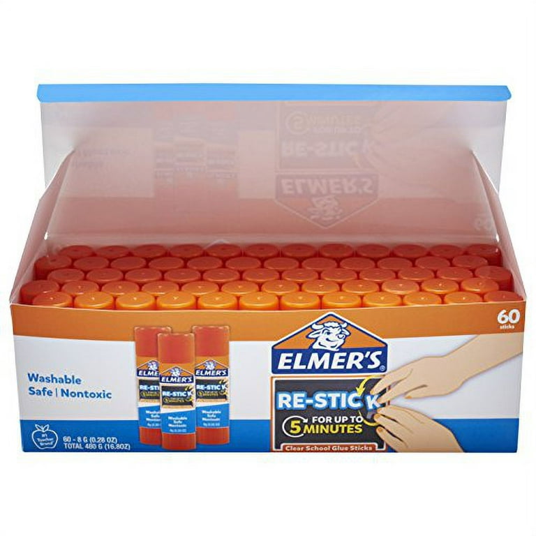  Elmer's Re-Stick School Glue Sticks, 0.28-Ounces, 60
