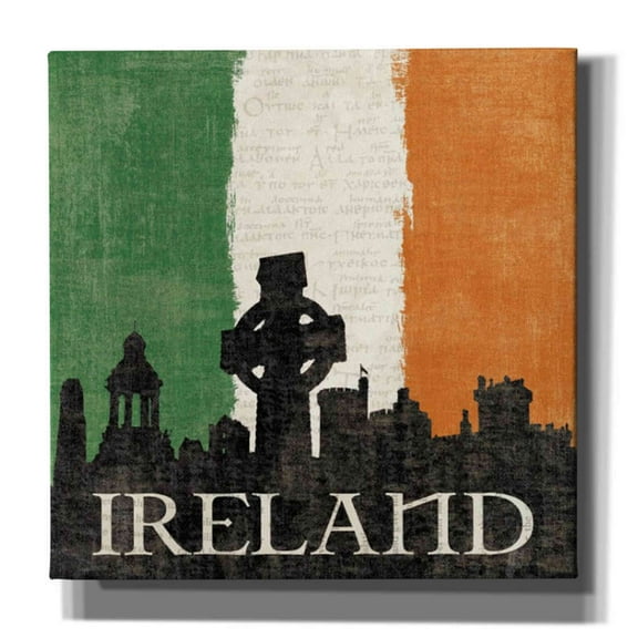 Epic Graffiti 'Ireland' by Moira Hershey, Canvas Wall Art, 12"x12"