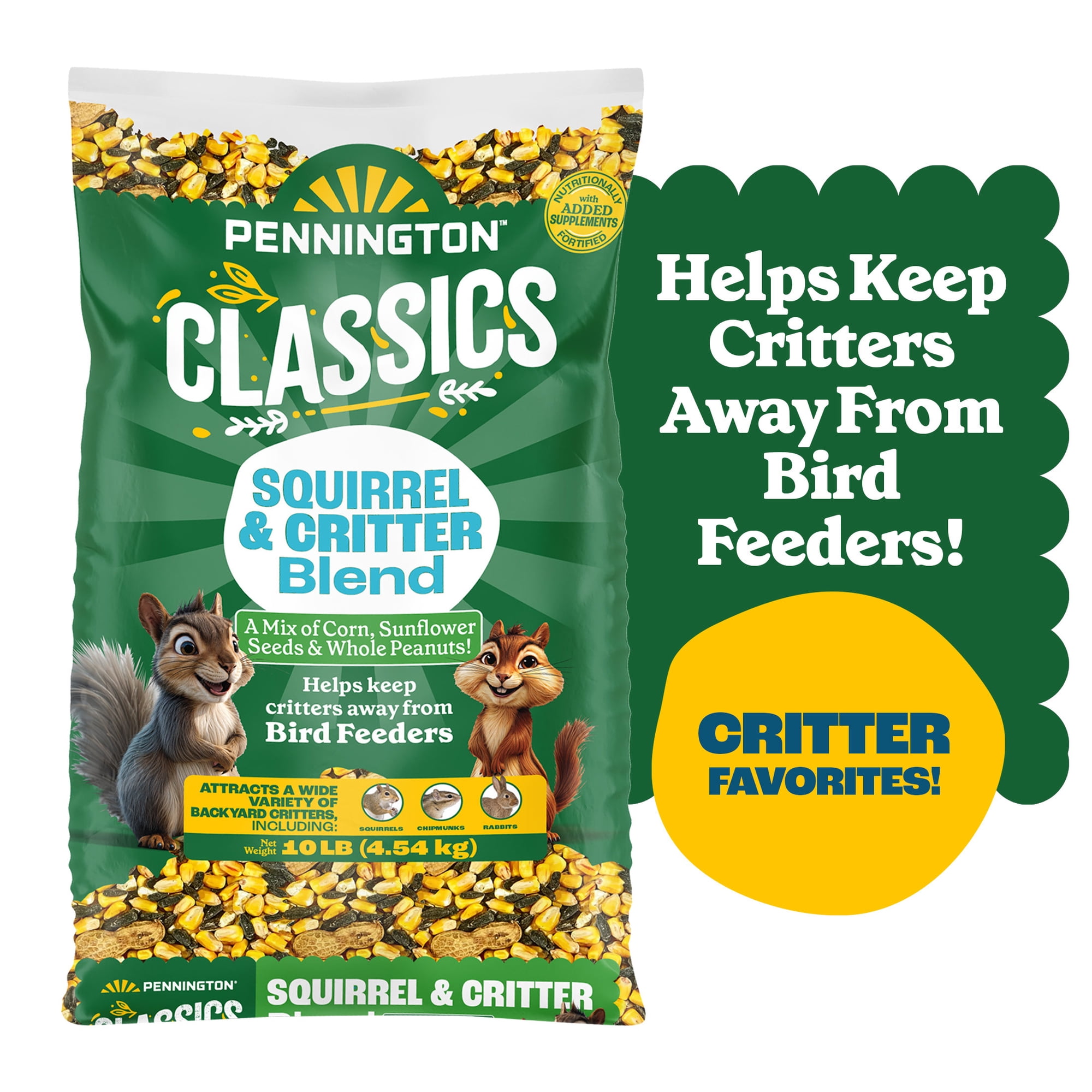 Pennington Classics Squirrel & Critter Blend Wildlife Food, 10 Pounds