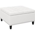 thumbnail image 4 of VEANERWOOD Modern Leather Storage Ottoman Bench with Button-Tufted for Entryway, Coffee Tables with Nail Trims for Living Room Bed Room Apartment, 4 of 10
