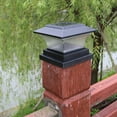 thumbnail image 2 of STRANDCHIC Solar Pillar Lights Stylish Outdoor Black Garden Lamp for Patio Balcony, 2 of 6