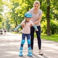 thumbnail image 4 of Gymax Patins à Roulettes pour Enfants 4 Tailles Réglables Patins Quad avec Roues Lumineuses pour Sports Bleu Marine, 4 of 9