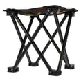 thumbnail image 3 of Outdoor Camping Folding Stool Portable Foldable Stool Iron Material Breathable Comfortable For Family Friends 1Pcs, 3 of 3