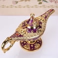 thumbnail image 2 of 2x Retro Metal Fairy Tale Aladdin Genie Home Tetera Lámpara de Aceite Decoración Clásica Macarena Lámpara clásica de Aladino, 2 of 5