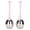 Silver/Pink Handle, variant on Facial Ice Globes Stainless Steel Massager Cooling Globes Reduce Puffiness Fine Lines Tighten Skin Facial Care Silver Black Handle 2 Count