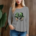 thumbnail image 4 of Women's 300g 100% Cotton Character Head Pattern  Long Sleeve T-Shirt, 4 of 12