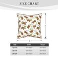 thumbnail image 4 of Fotbe Cute Sloth Pattern Velvet Decorative Throw Pillow Covers with Elegant Piping, Soft Plush Cushion Cover for Sofa, Bed, Car, Office-18"x18", 4 of 8