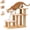 Beige, variant on Dog Stairs, Solid Wood Pet Stairs with Cat Scratching Post, Transformable Cat Ramp Can Hold Up to 200 lbs, 20 Inch Pet Steps for Dogs and Cats to Climb High Bed and Couch, Over 6 Combinations