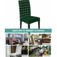 thumbnail image 6 of Stretch Chair Covers Set of 4, Merry Christmas Green Buffalo Plaid Universal Fit Elastic Decorative Dining Chairs Slipcovers for Wedding, Banquet, St. Parker''s Day Black Checker, 6 of 6