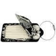 thumbnail image 2 of Sikiie Skeletons Love Flowers Luggage Tag for Suitcase Leather Baggage Tag with Stainless Steel Loop Privacy Cover for Women Men Girls-4 PCS, 2 of 5