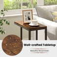 thumbnail image 3 of Spaco C-shaped Side Table with Heavy-duty Metal Frame, End Table, Rustic Brown, 3 of 8