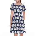 thumbnail image 1 of Disketp Cute Sheep With Star para Vestido de Manga Corta para Mujeres, Vestidos de Verano para Mujeres, Casual y Holgado para la Playa, 1 of 6