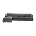 thumbnail image 1 of Urban Cali Grand Canapé Sectionnel Modulaire Long Beach avec Ottoman (Gris), 1 of 42