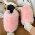 thumbnail image 5 of Xfvqtps Fuzzy Slippers for Women Fluffy Close Toe Slide House Slippers for Indoor Bedroom Warm Furry Slipper for Fall Winter Pink, 5 of 7
